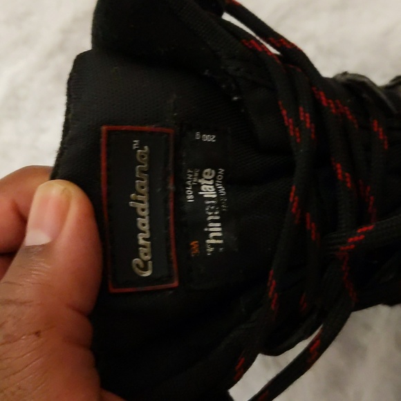 Canadiana| Black Thinsulate Boots Waterproof soles Black Laced Up - Picture 2 of 15